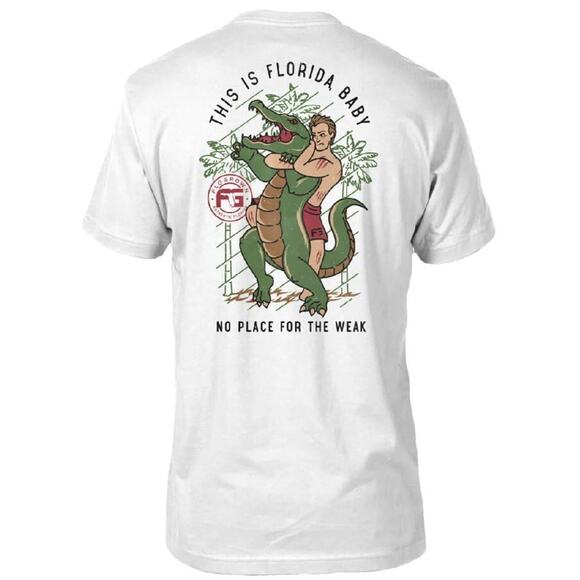 Flo Grown Men's Short Sleeve Graphic Print Daily Fights Tee in White Large $25 - Picture 1 of 6